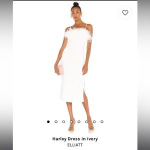 Revolve White Feather Slip Dress - Size M